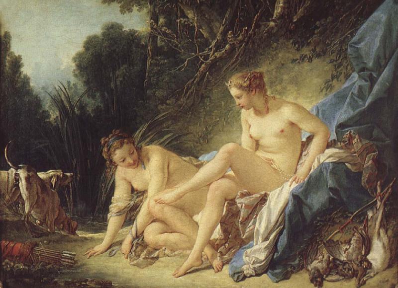 Francois Boucher Diana bathing oil painting image
